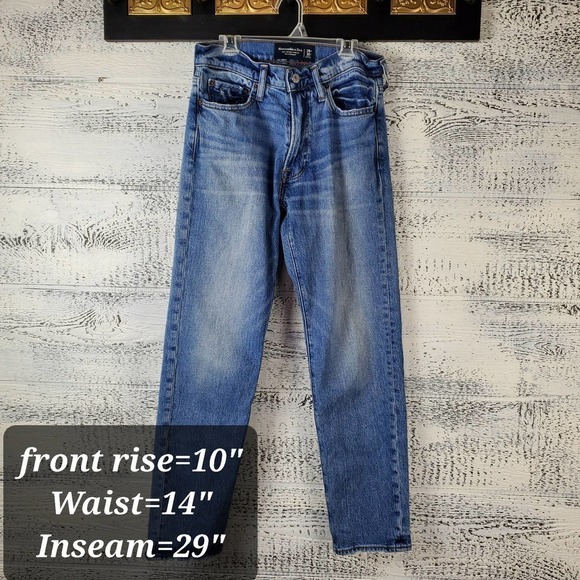 Abercrombie & Fitch Vintage Stretch 90's Straight Denim Jeans Pants Size 28 - Picture 11 of 11